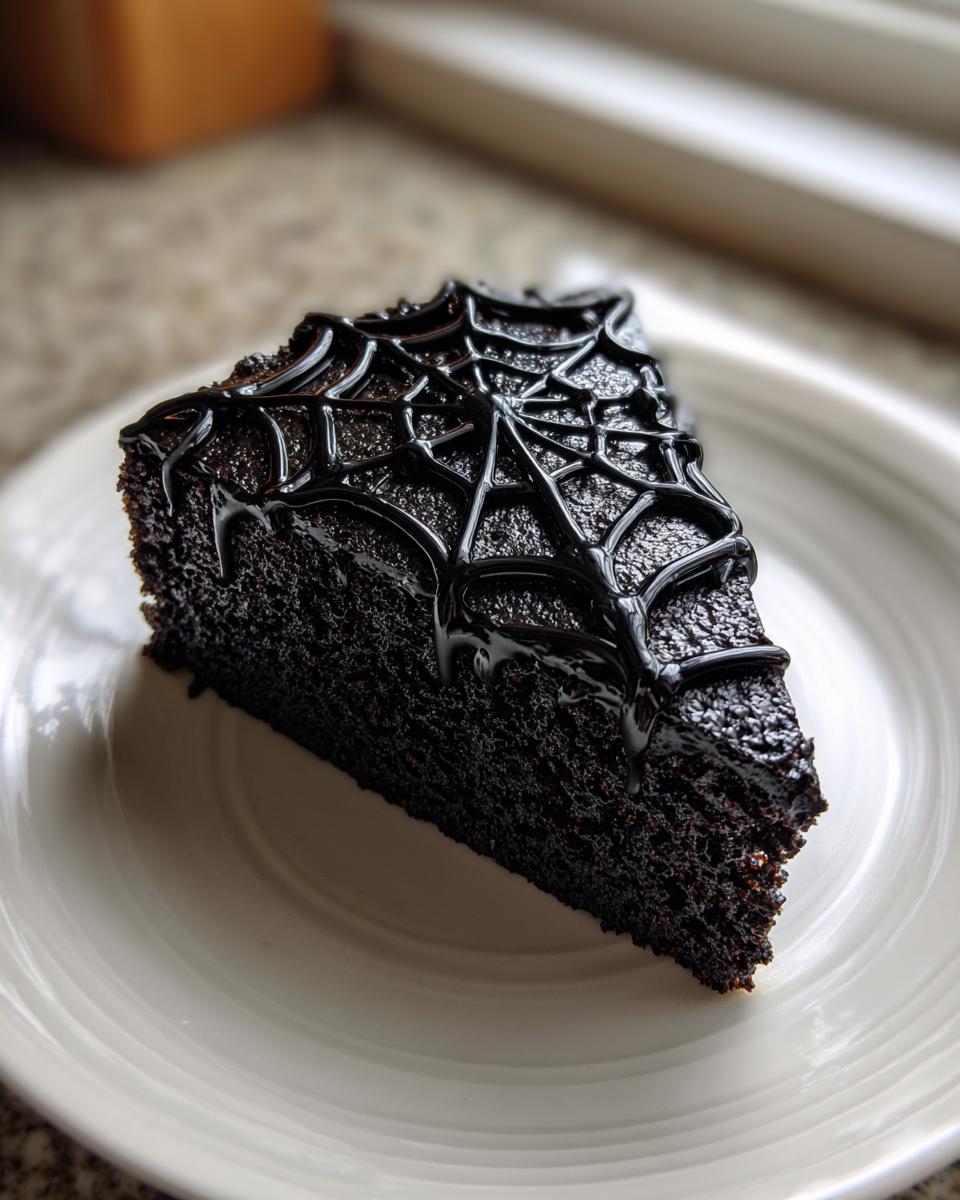 1 Spooky Black Cocoa Spider Web Cake That Haunts Taste Buds 7 Black Cocoa Spider Web Cake - detail 3