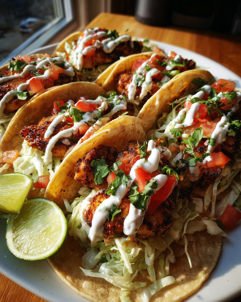 Cajun Blackened Fish Tacos - detail 1
