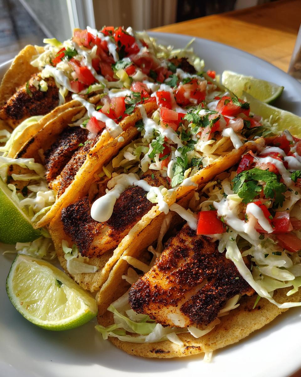 Cajun Blackened Fish Tacos - detail 4