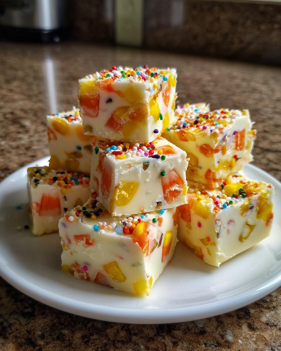 3-Ingredient Candy Corn Fudge - Irresistibly Creamy & Sweet 7 Candy Corn Fudge - detail 2