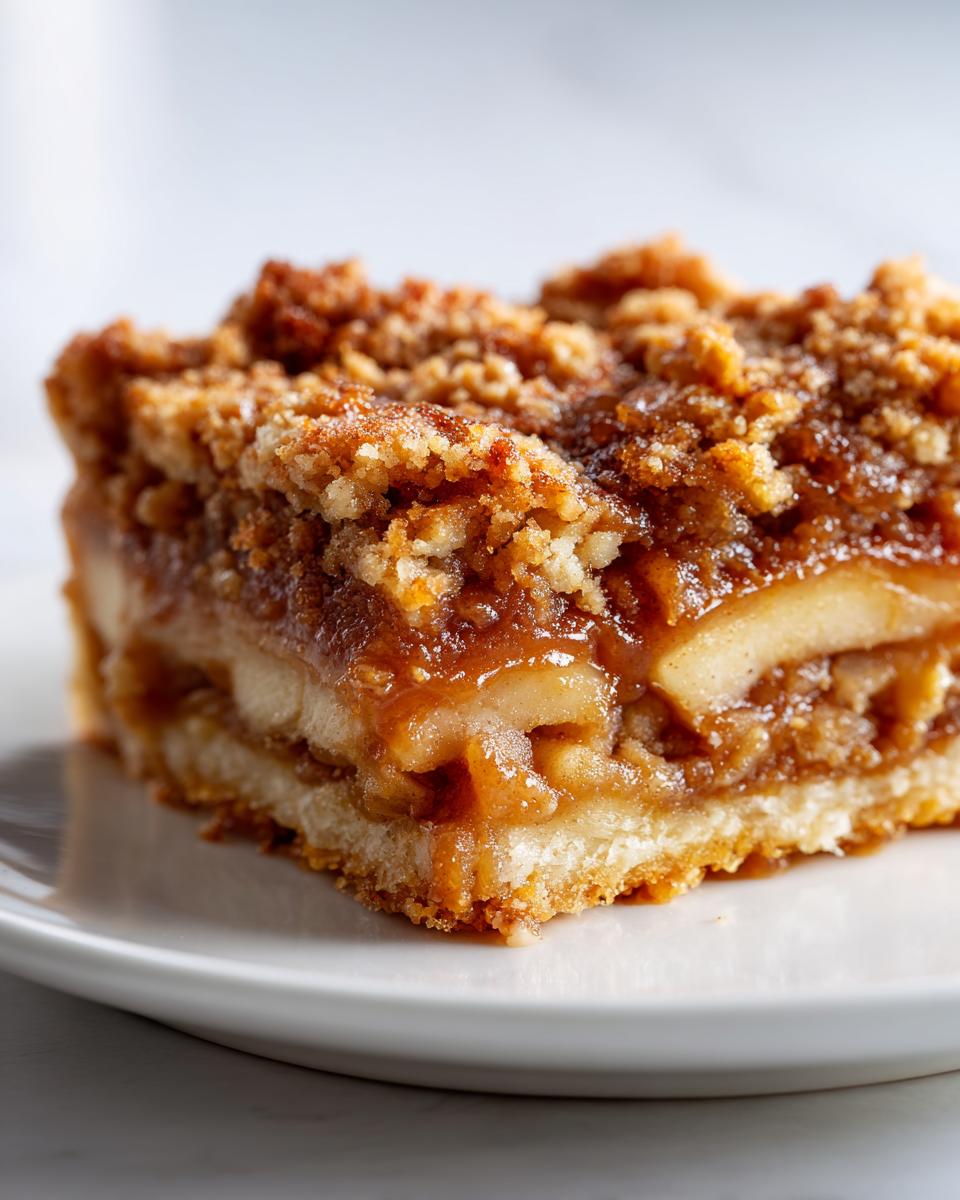 2-Ingredient Magic Caramel Apple Crumble Bars to Die For 9 Caramel Apple Crumble Bars - detail 4