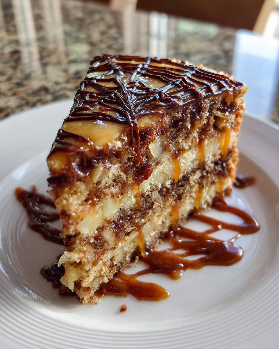 Caramel Apple Spider Web Cake - detail 2