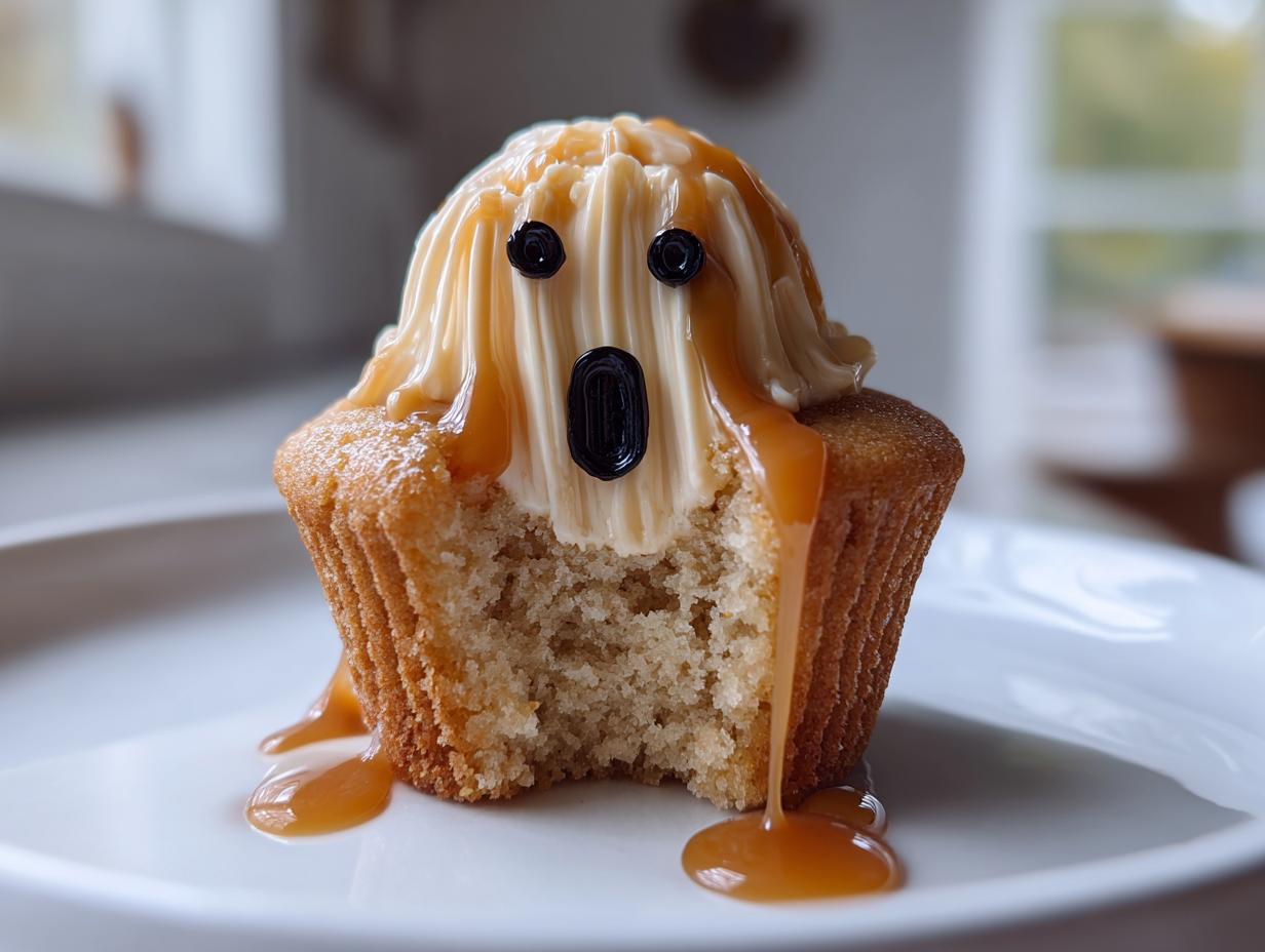 Caramel Ghost Cupcakes