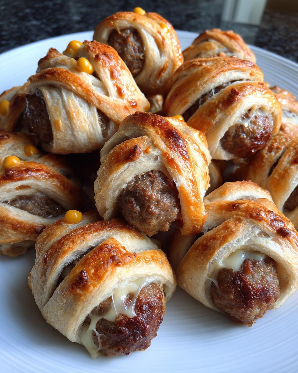 Cheese-Stuffed Mummy Meatballs - detail 1