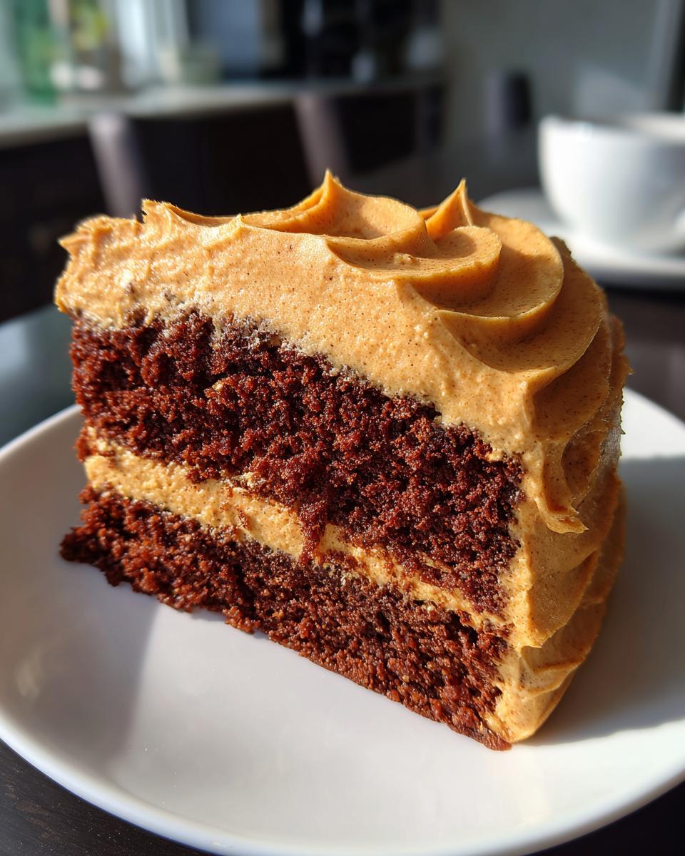 Chocolate Brown Sugar Butter Cake with Spiced Pumpkin Frosting 6 Chocolate Brown Sugar Butter Cake with Spiced Pumpkin Frosting - detail 1
