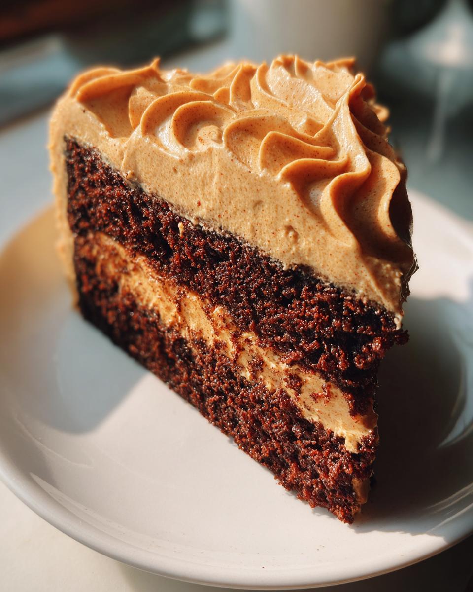 Chocolate Brown Sugar Butter Cake with Spiced Pumpkin Frosting 7 Chocolate Brown Sugar Butter Cake with Spiced Pumpkin Frosting - detail 2