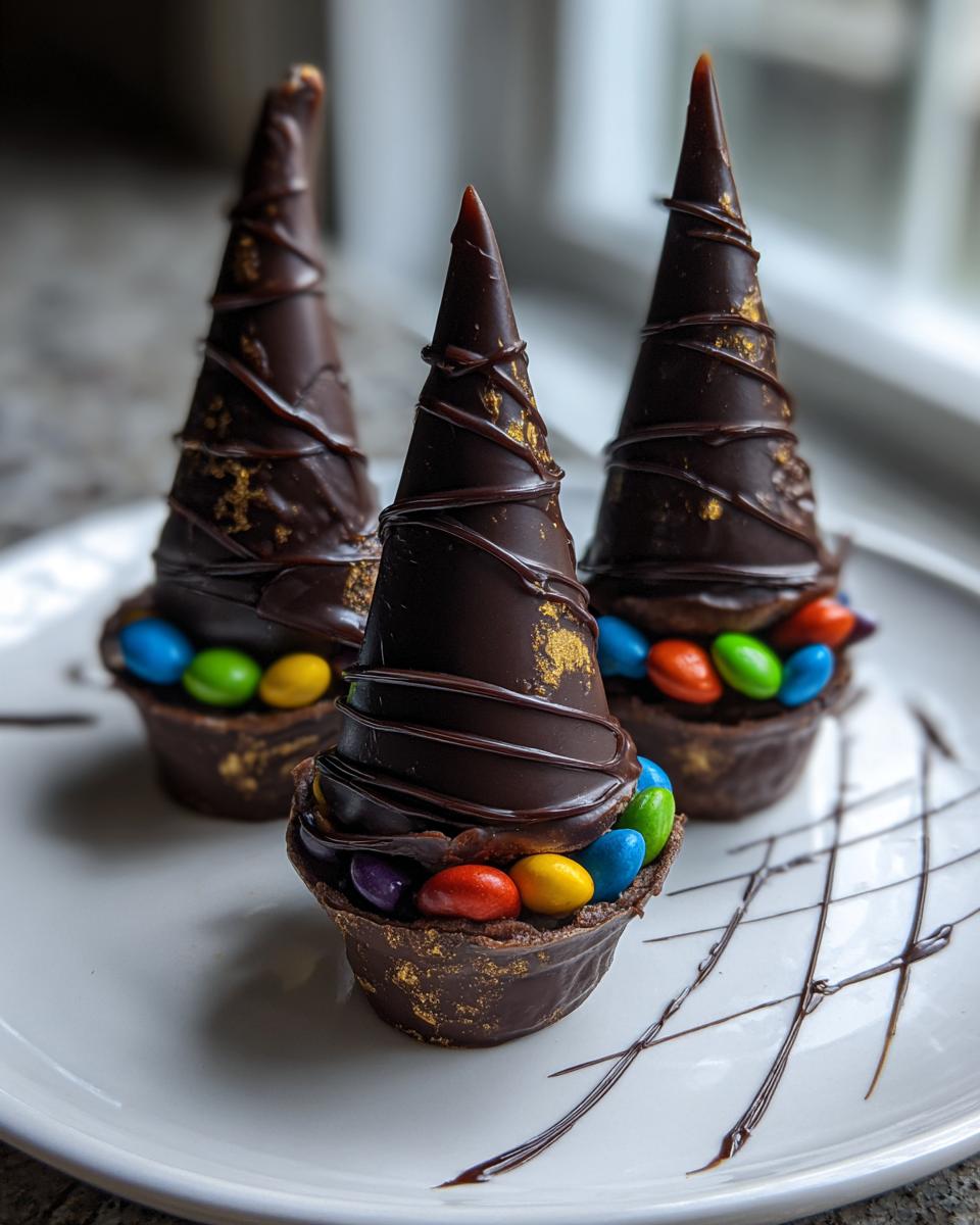 15-Minute Chocolate-Dipped Cone Witch Hats Filled with Candy - Magical 7 Chocolate-Dipped Cone Witch Hats Filled with Candy - detail 3
