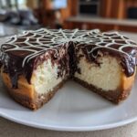 Spooky Chocolate Ganache Spider Web Cheesecake in 4 Easy Steps 10 Chocolate Ganache Spider Web Cheesecake