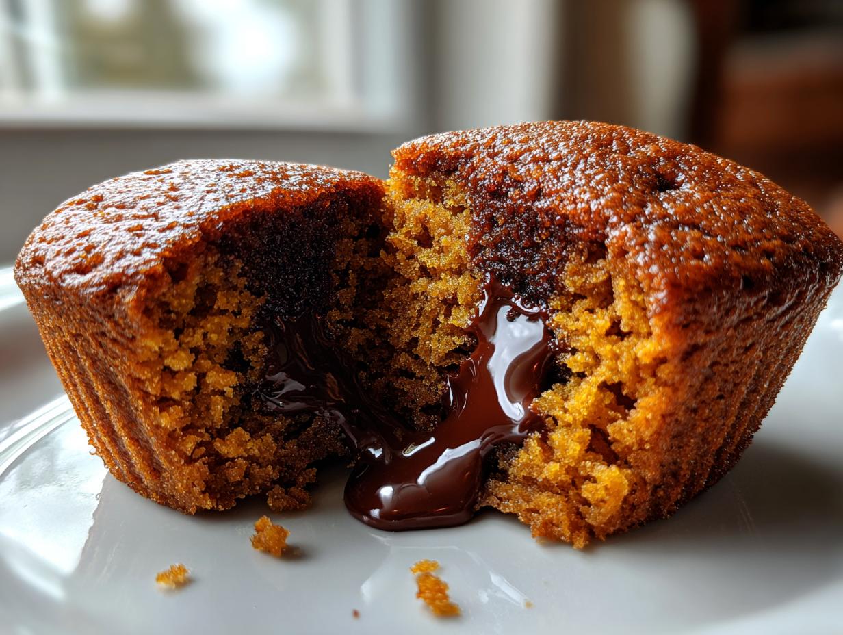 Chocolate‑Filled Mini Pumpkin Cakes