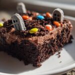Spooky Classic Chocolate Graveyard Sheet Cake in 5 Easy Steps 6 Classic Chocolate Graveyard Sheet Cake