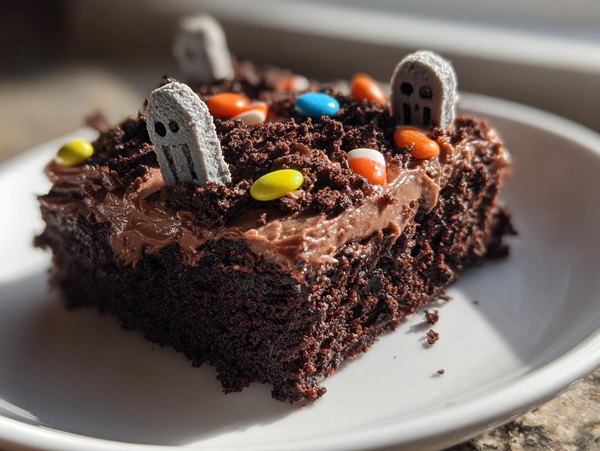 Classic Chocolate Graveyard Sheet Cake