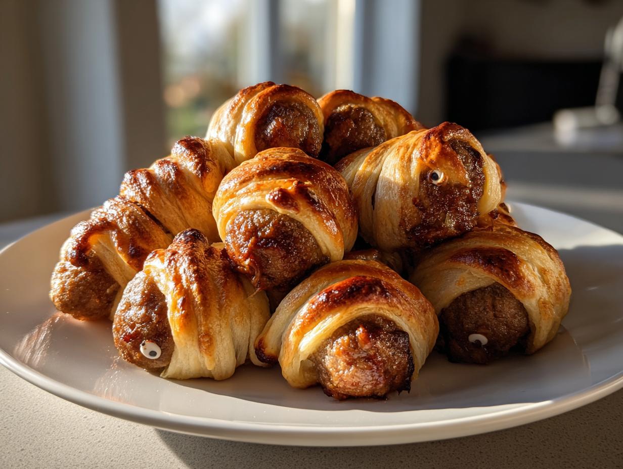 Classic Crescent-Wrapped Mummy Meatballs