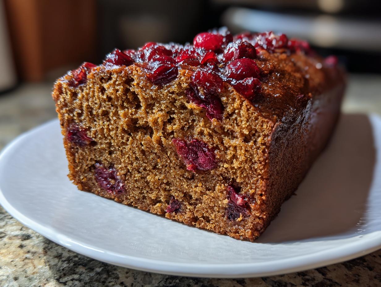 Cranberry Gingerbread Loaf