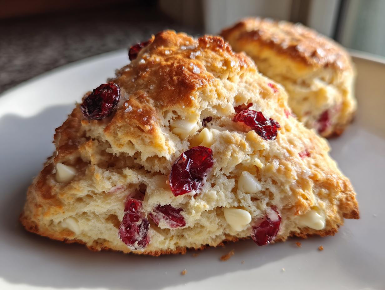 Cranberry White Chocolate Scones
