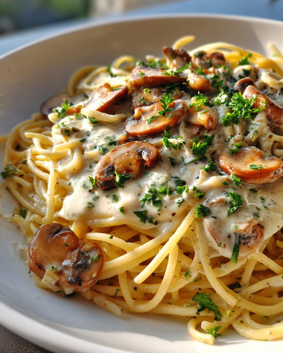 Creamy Mushroom Pasta: Effortless 25-Minute Comfort Feast 7 Creamy Mushroom Pasta - detail 2