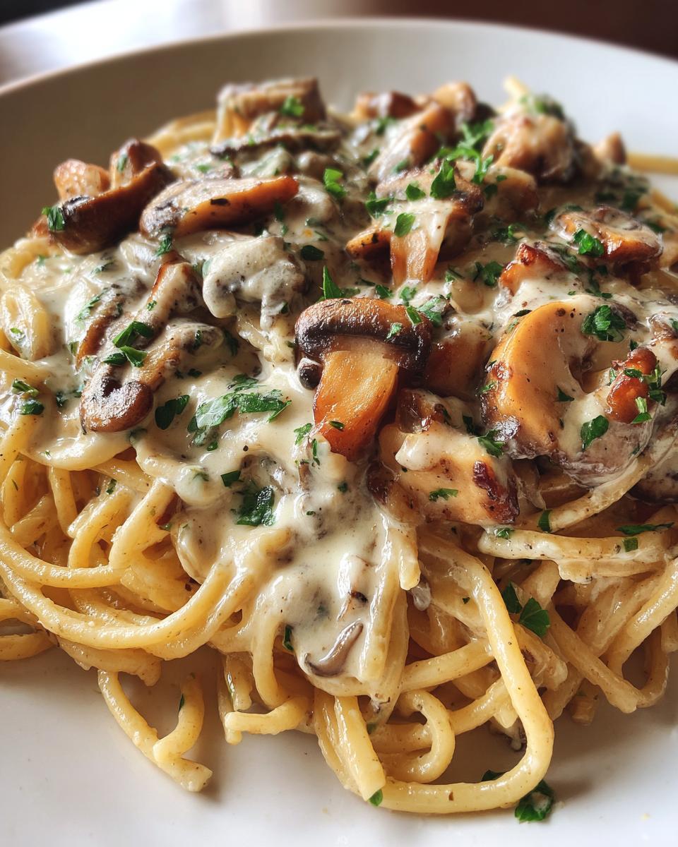 Creamy Mushroom Pasta: Effortless 25-Minute Comfort Feast 8 Creamy Mushroom Pasta - detail 3