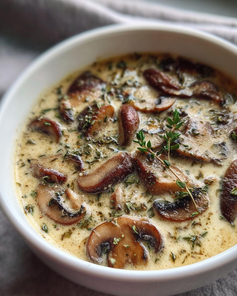 Creamy Mushroom and Garlic Soup - detail 1