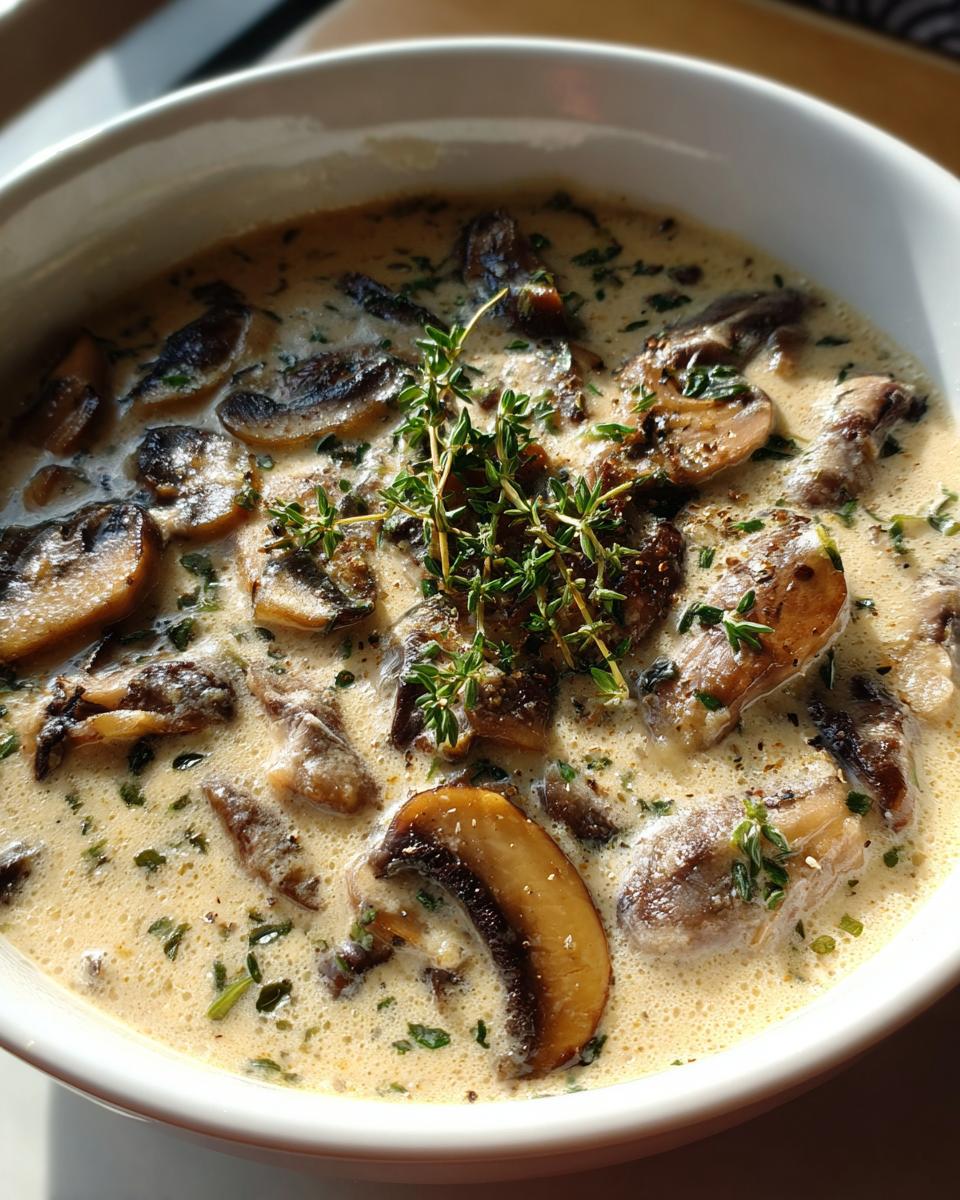 Creamy Mushroom and Garlic Soup - detail 2