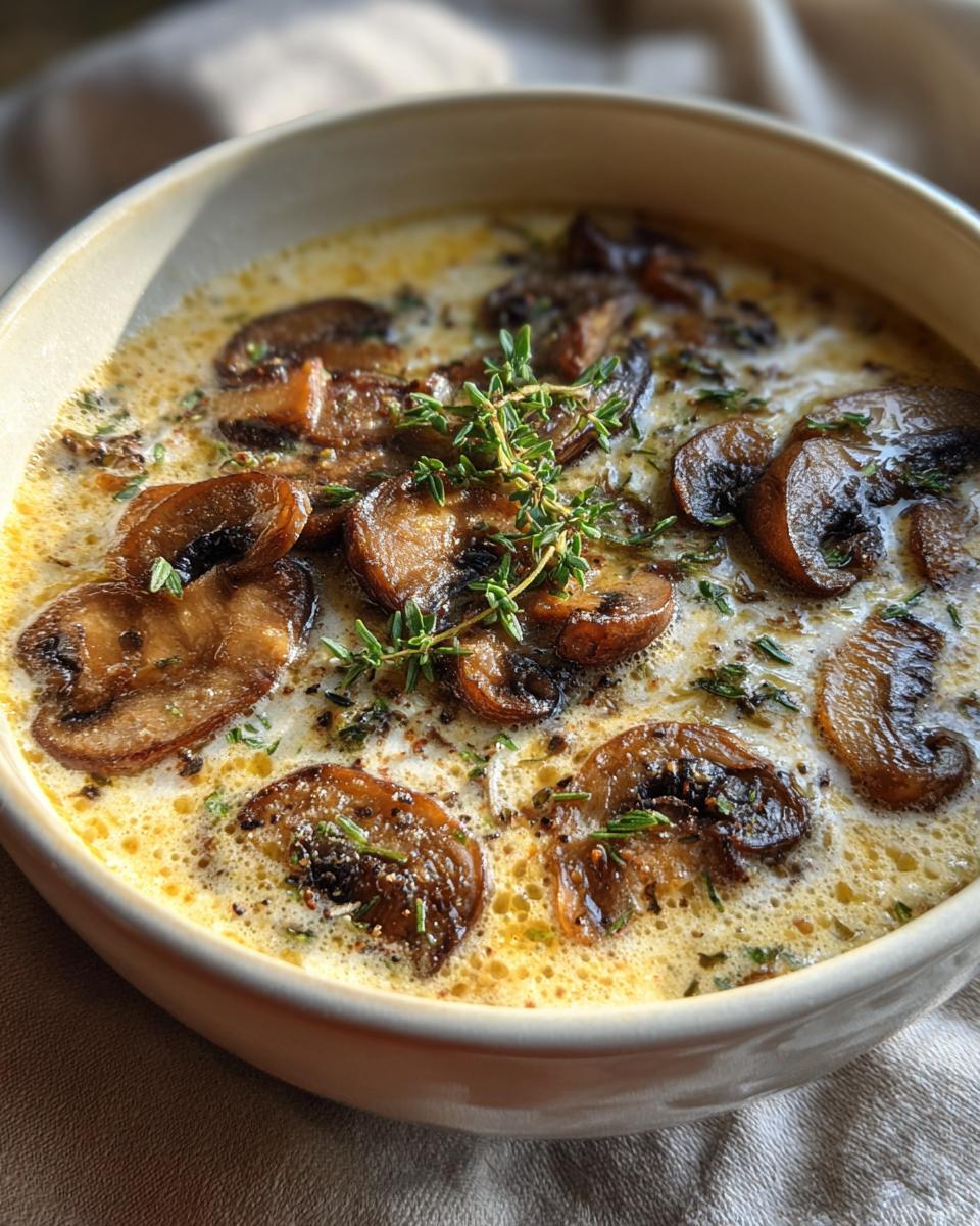 Creamy Mushroom and Garlic Soup - detail 3
