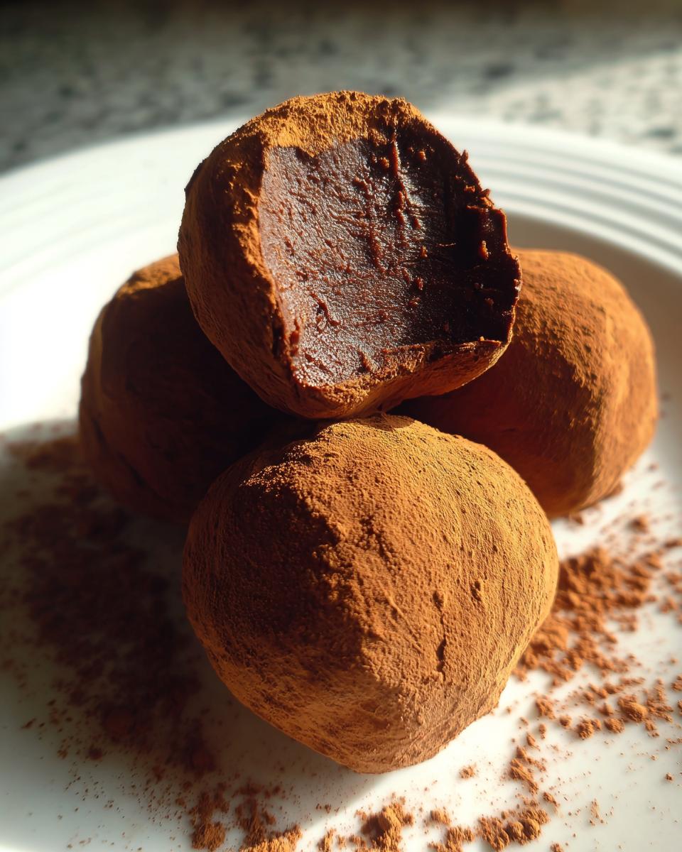 Dark Chocolate Pumpkin Ganache Truffles - detail 1