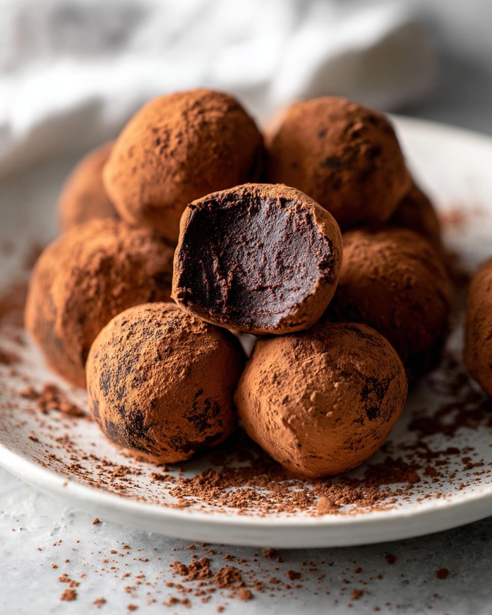 Dark Chocolate Pumpkin Ganache Truffles - detail 2