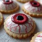 Creepy Eyeball Sugar Cookies: 1 Spooky Halloween Treat 6 Eyeball Sugar Cookies