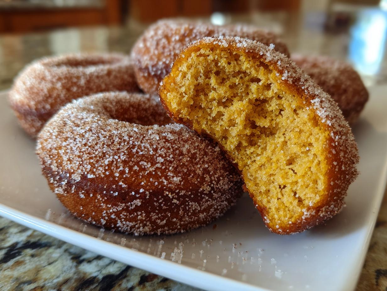 Fluffiest Baked Pumpkin Doughnuts