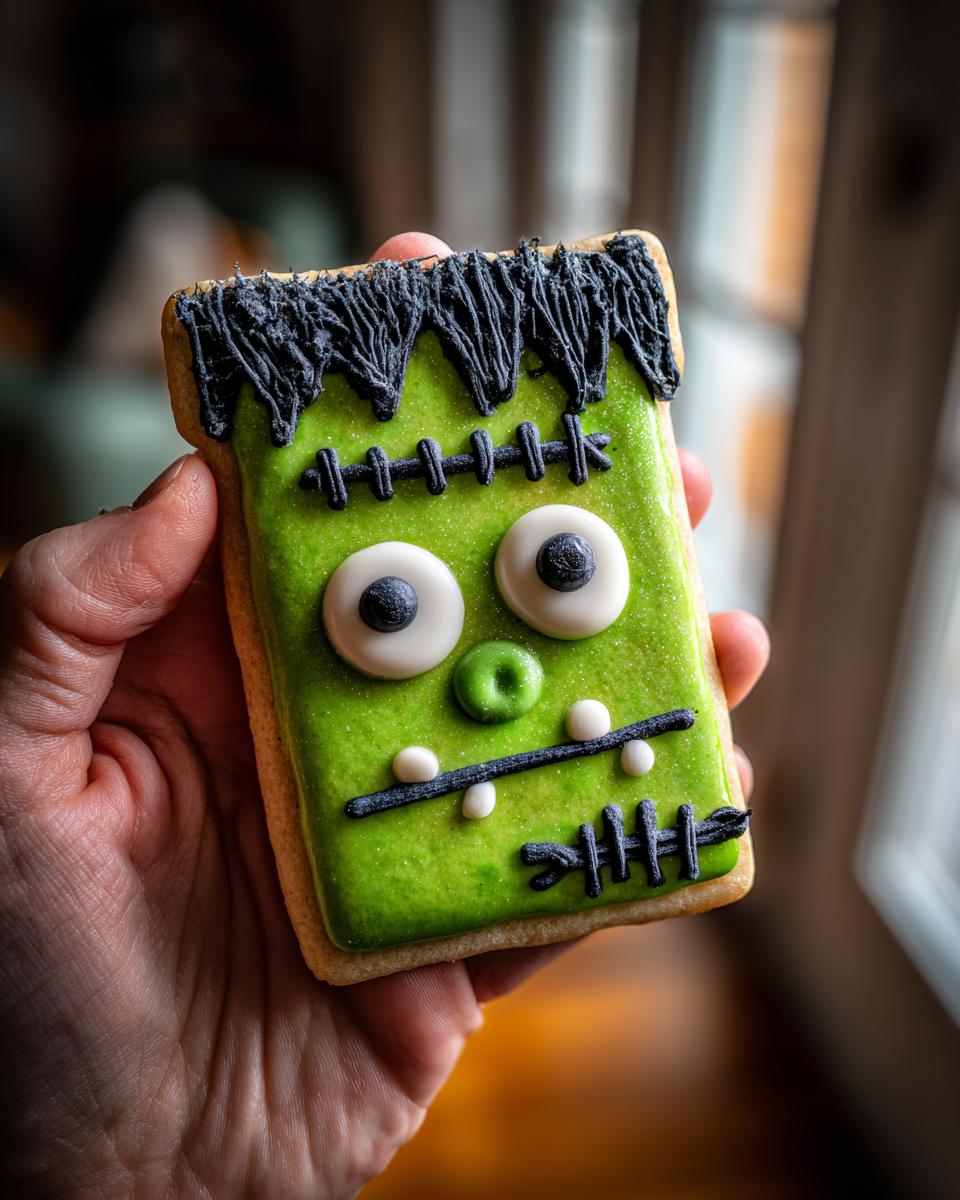 Frankenstein Face Cookies - detail 1