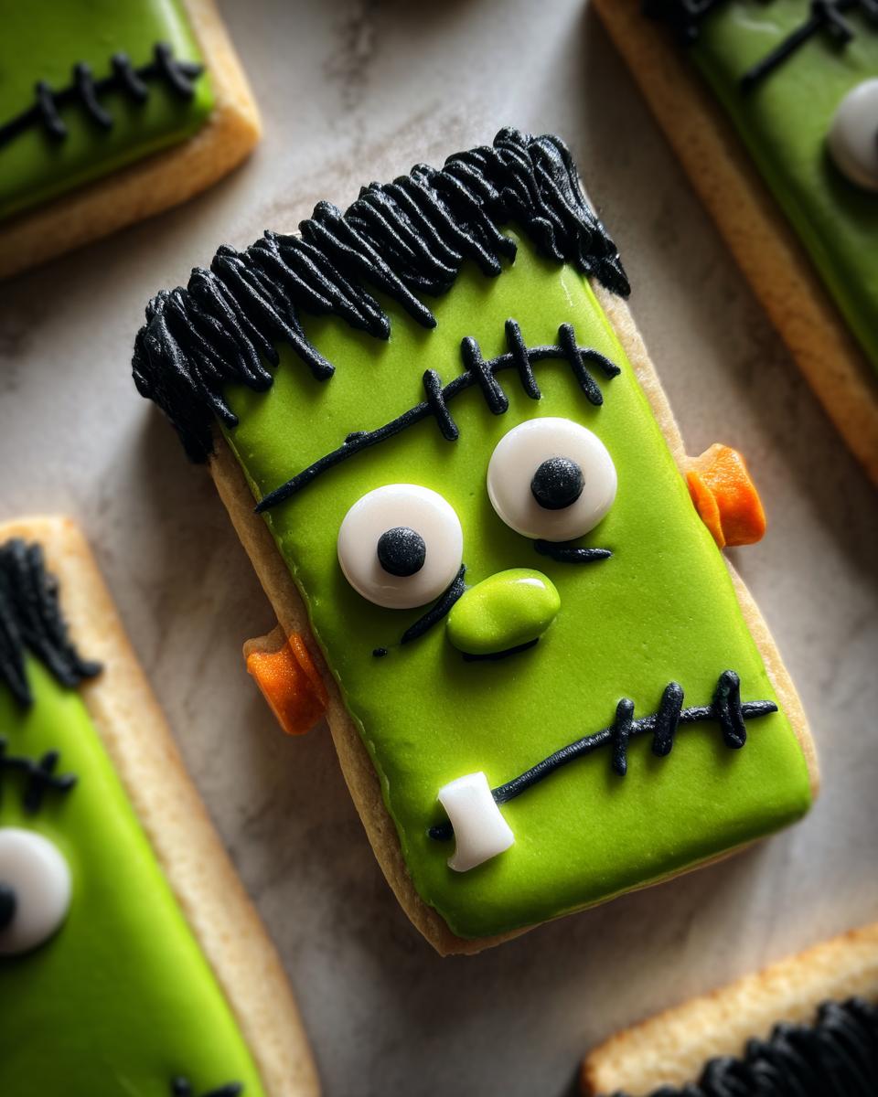 Frankenstein Face Cookies - detail 3