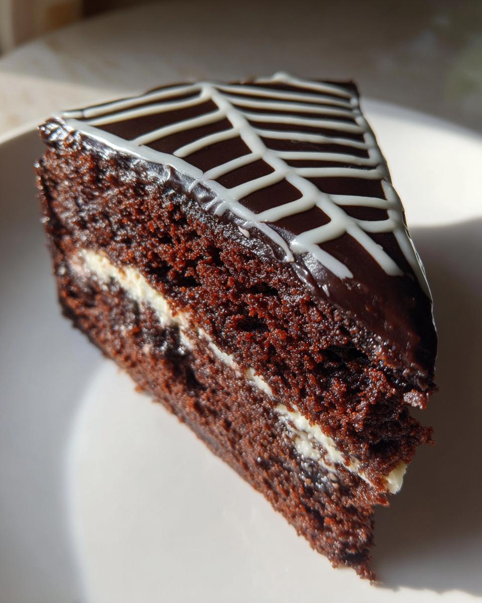 Spooky Gluten-Free Spider Web Chocolate Cake in 5 Easy Steps 5 Gluten-Free Spider Web Chocolate Cake - detail 1