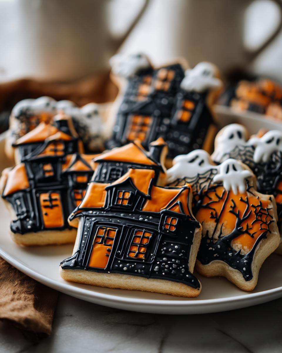 Haunted House Scene Cookies - detail 1