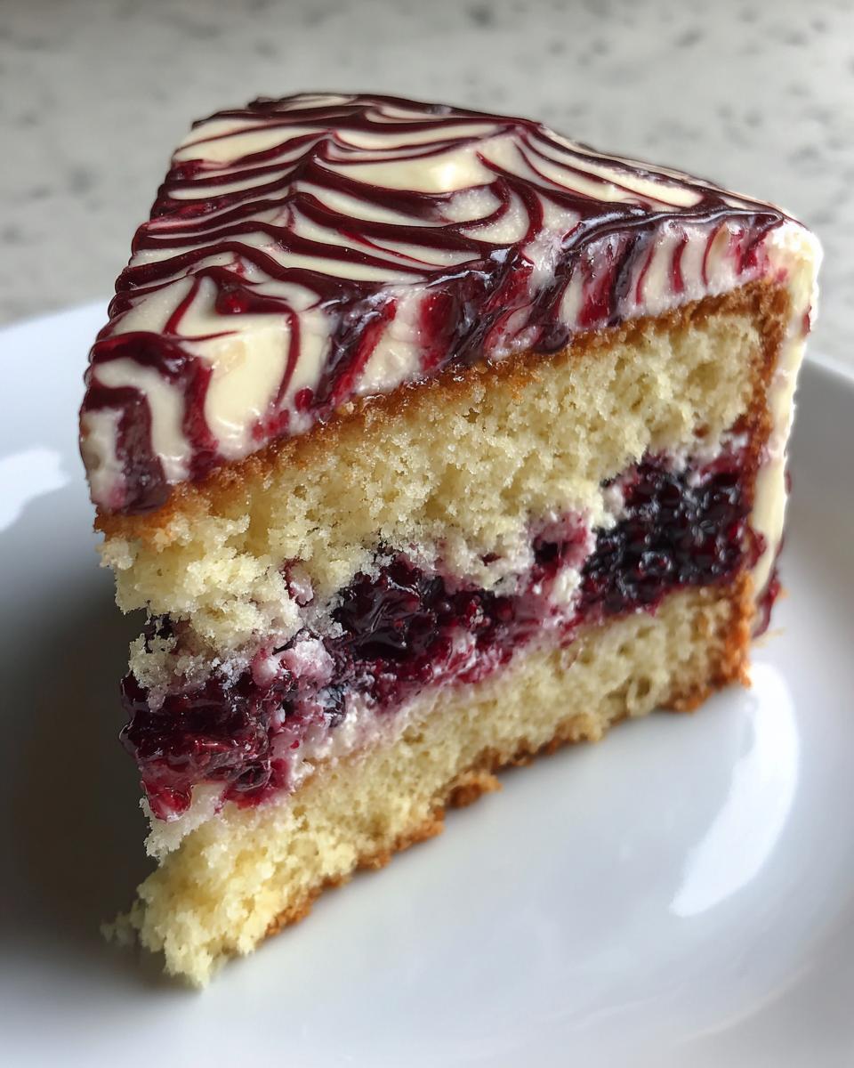 Lemon and Blackberry Spider Web Cake - detail 2