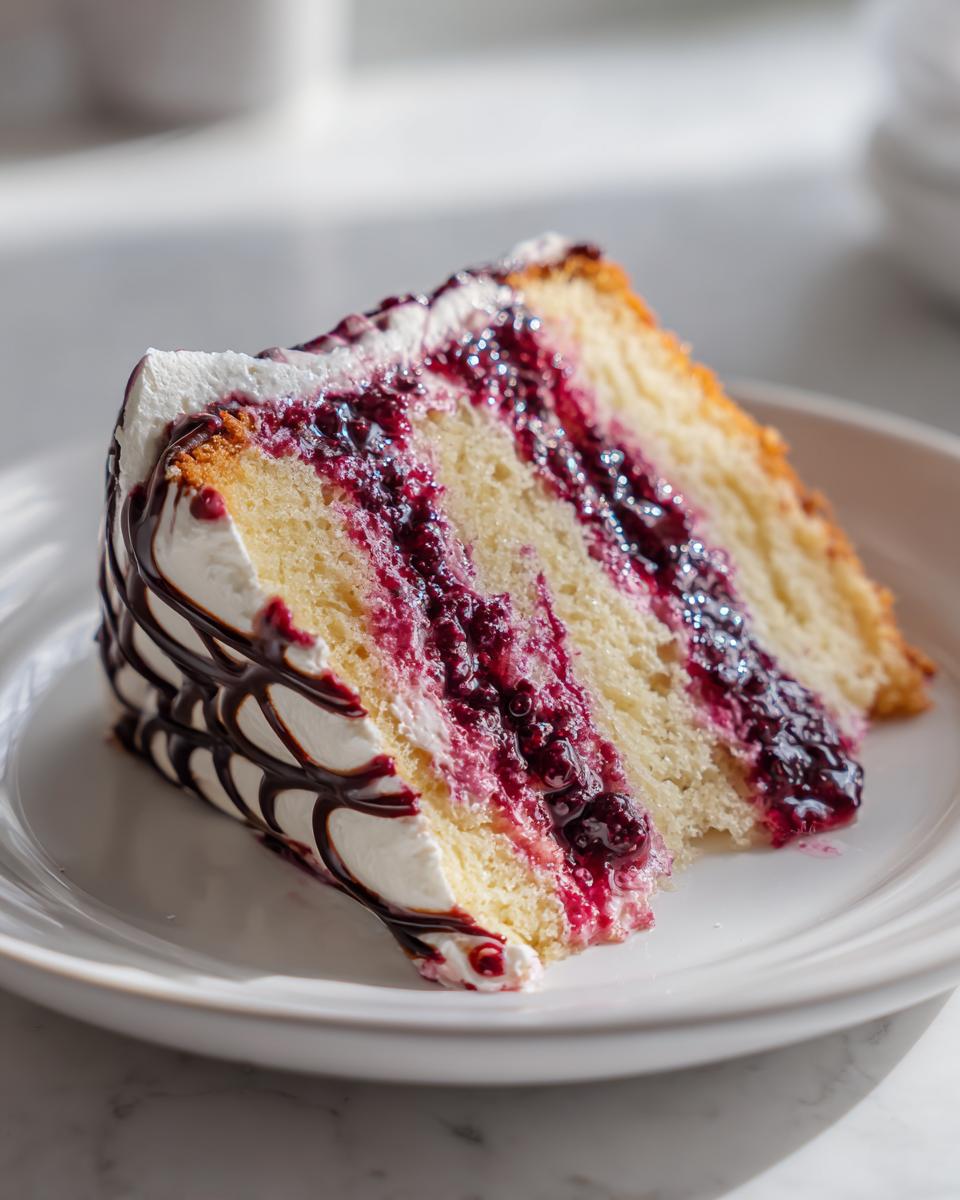 Lemon and Blackberry Spider Web Cake - detail 4