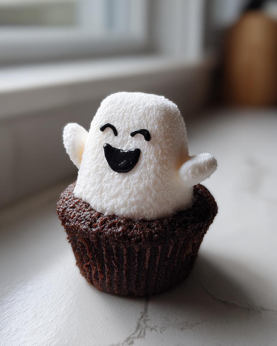 Spooky Marshmallow Ghost Cupcakes Kids Will Crave 7 Marshmallow Ghost Cupcakes - detail 3