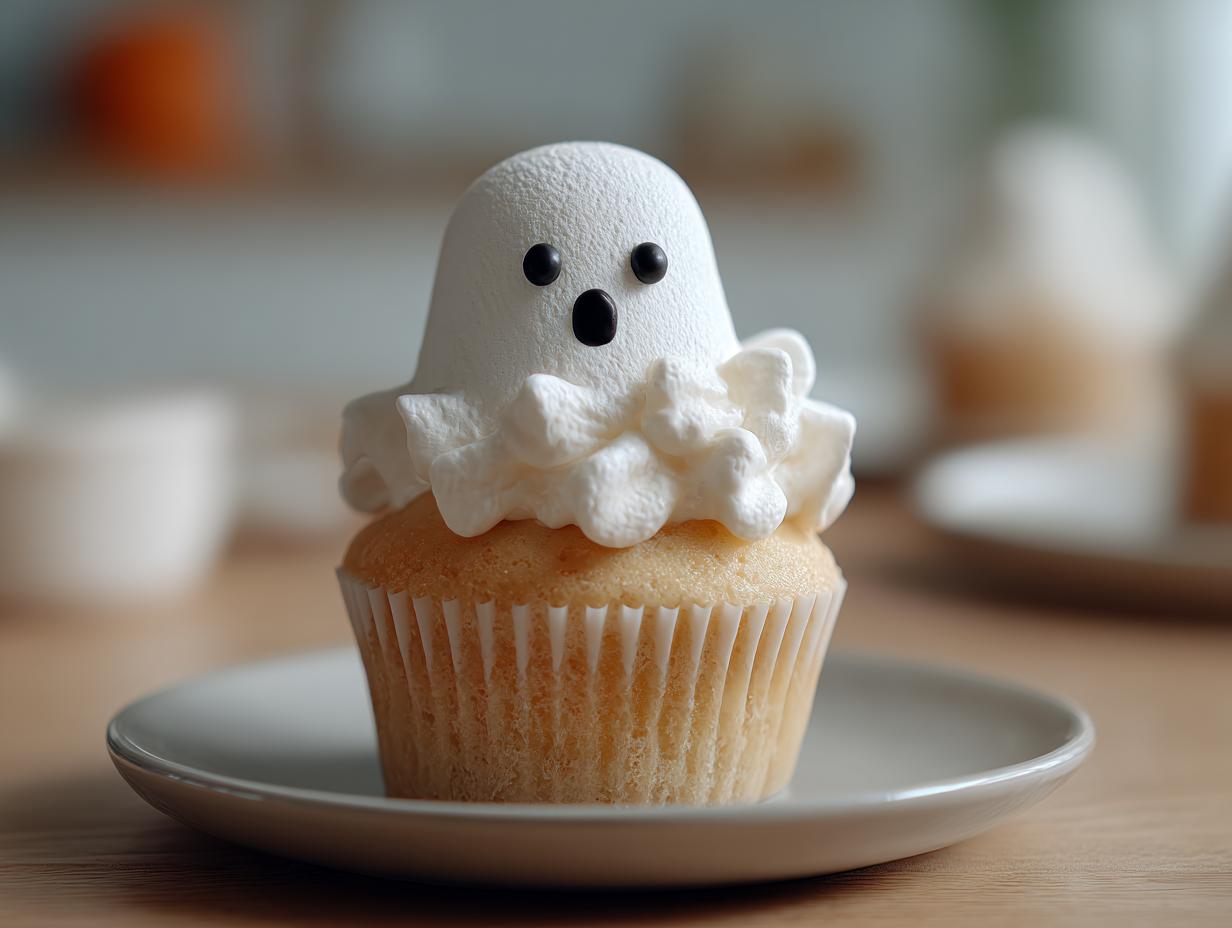 Mini Ghost Cupcakes for Kids