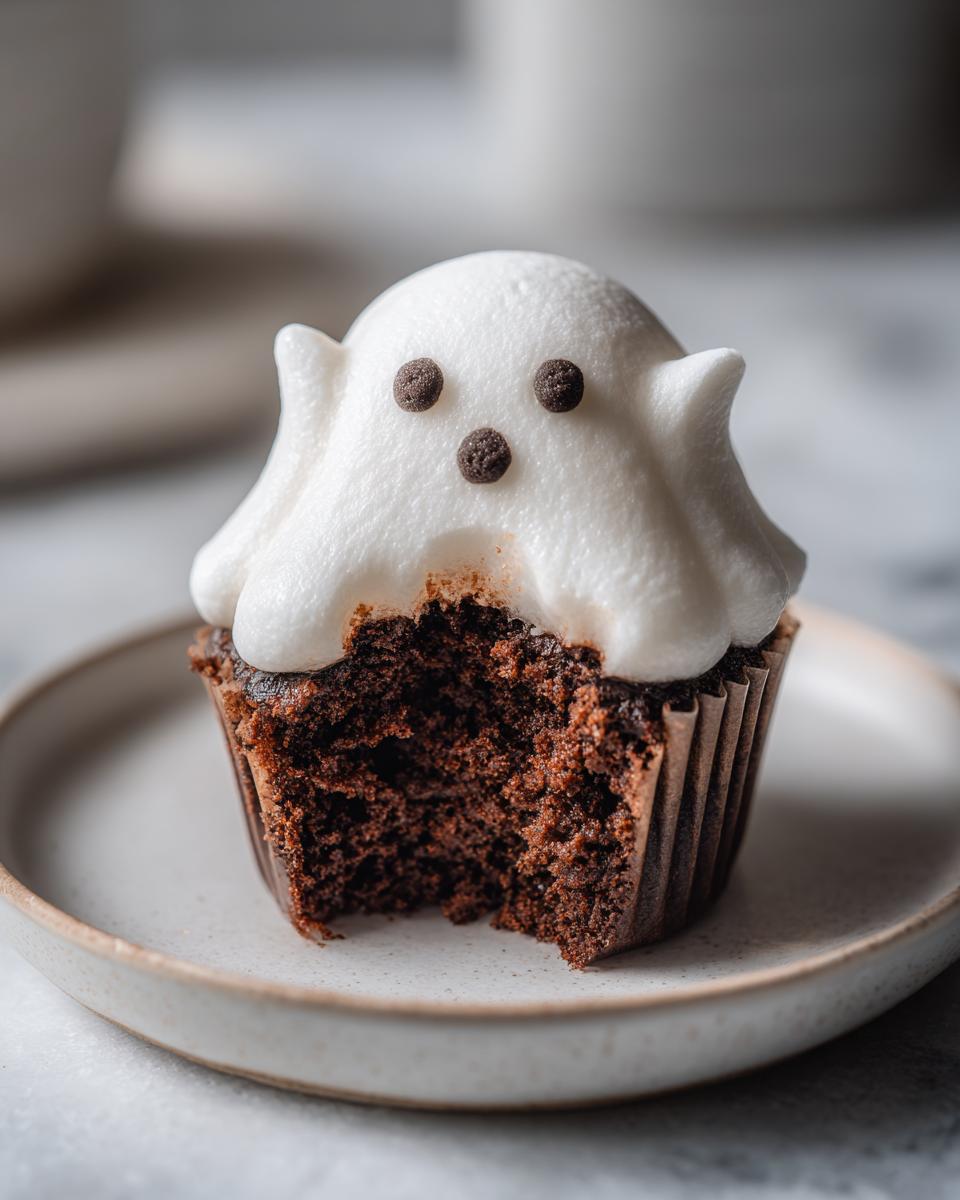 Mocha Ghost Cupcakes - detail 2
