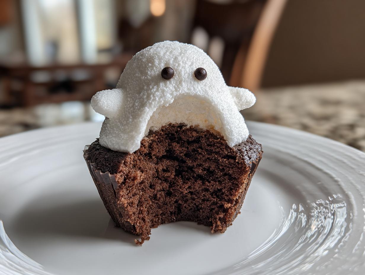 Mocha Ghost Cupcakes