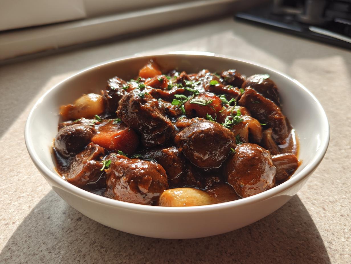 Mushroom Bourguignon