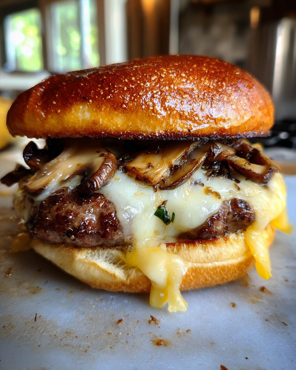 Irresistible Mushroom & Swiss Burger Recipe in 25 Minutes 8 Mushroom & Swiss Burger - detail 3