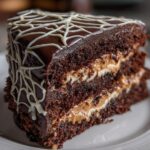 Spooky Peanut Butter and Chocolate Spider Web Cake Delight 10 Peanut Butter and Chocolate Spider Web Layer Cake