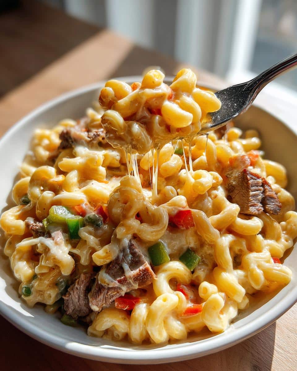 30-Minute Philly Cheesesteak Mac and Cheese Perfection 6 Philly Cheesesteak Mac and Cheese - detail 1