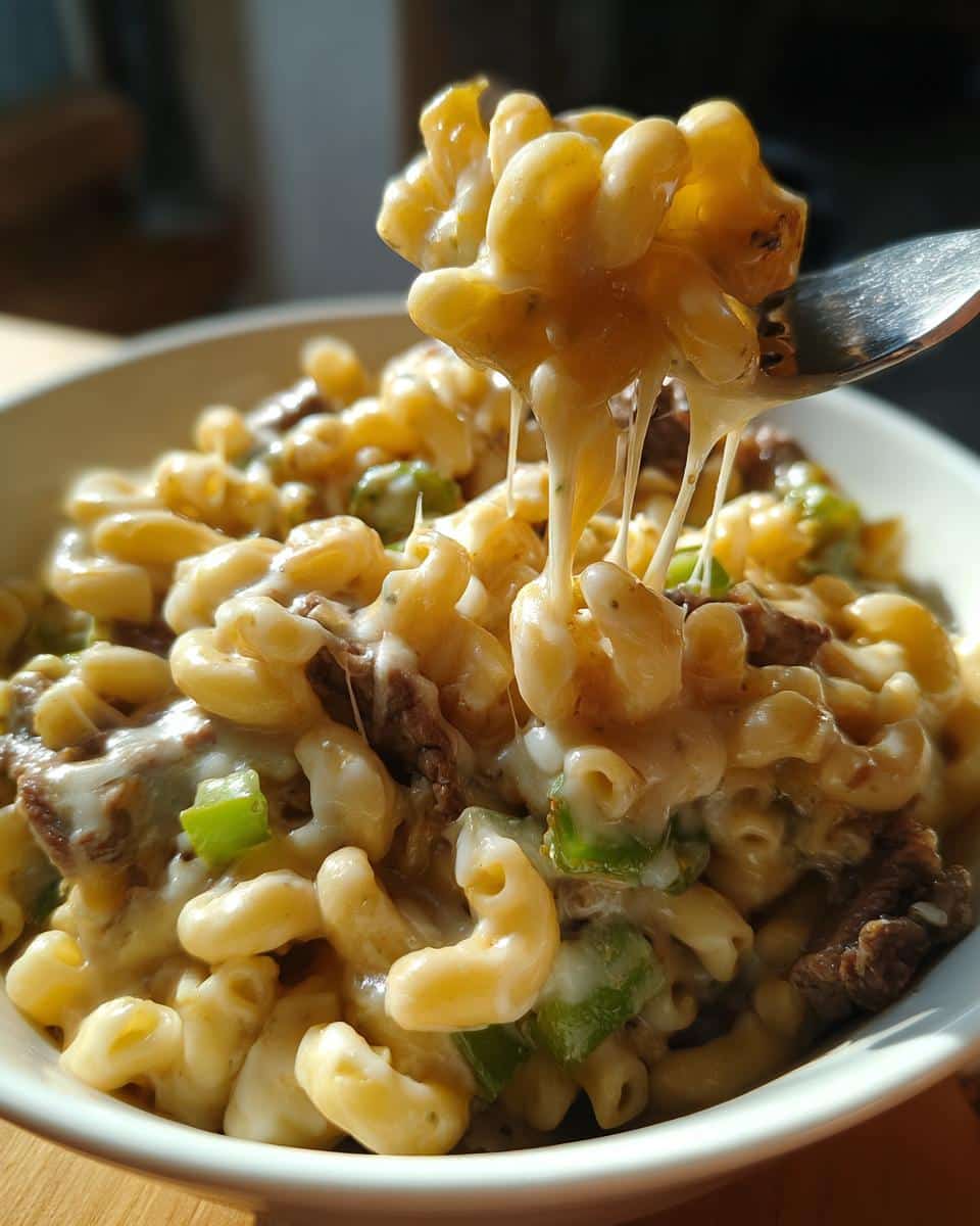 30-Minute Philly Cheesesteak Mac and Cheese Perfection 8 Philly Cheesesteak Mac and Cheese - detail 3