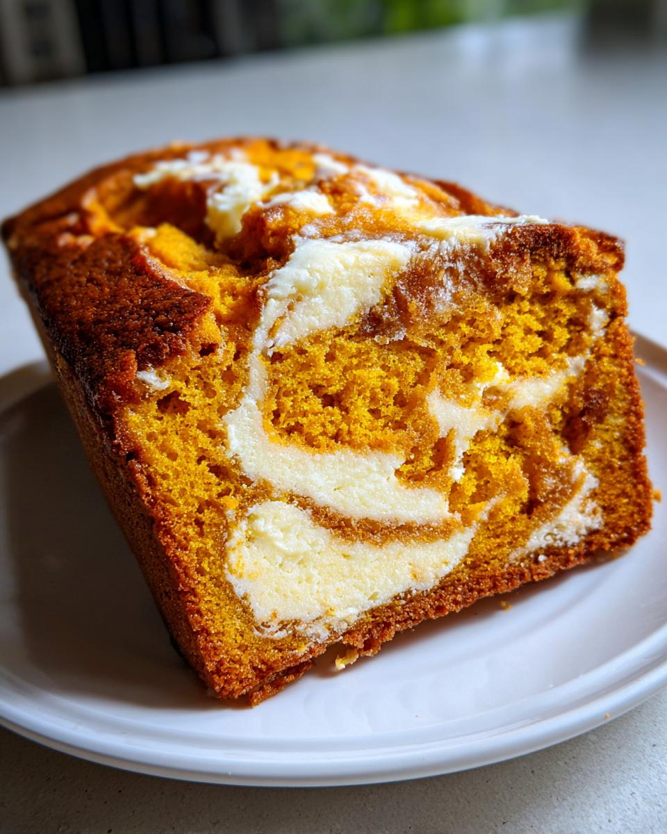 Pumpkin Bread with Cream Cheese Swirl - detail 1