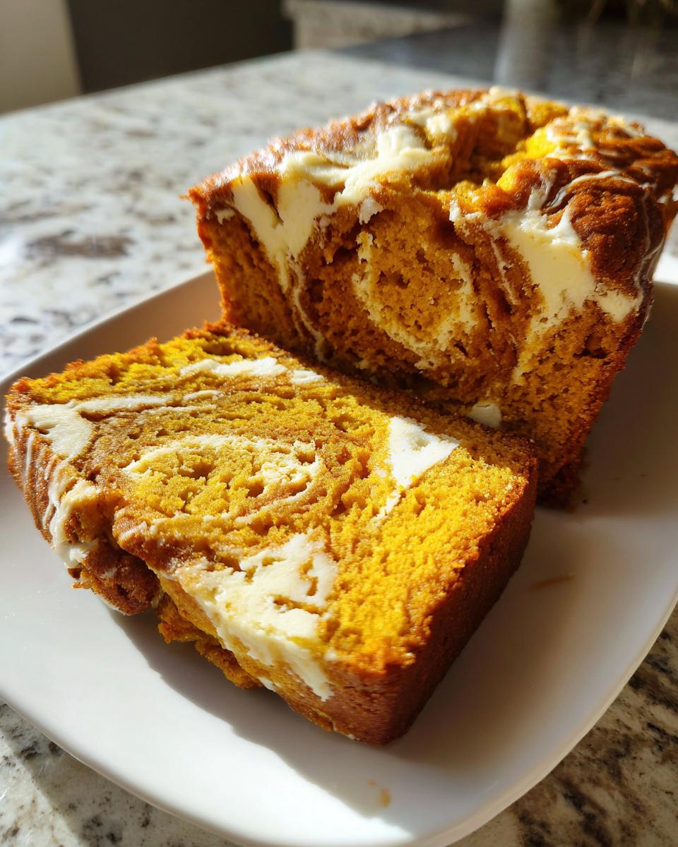 Pumpkin Bread with Cream Cheese Swirl - detail 2