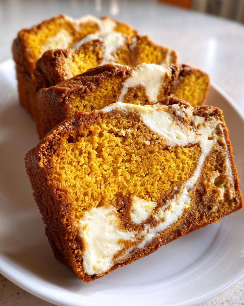 Pumpkin Bread with Cream Cheese Swirl - detail 3