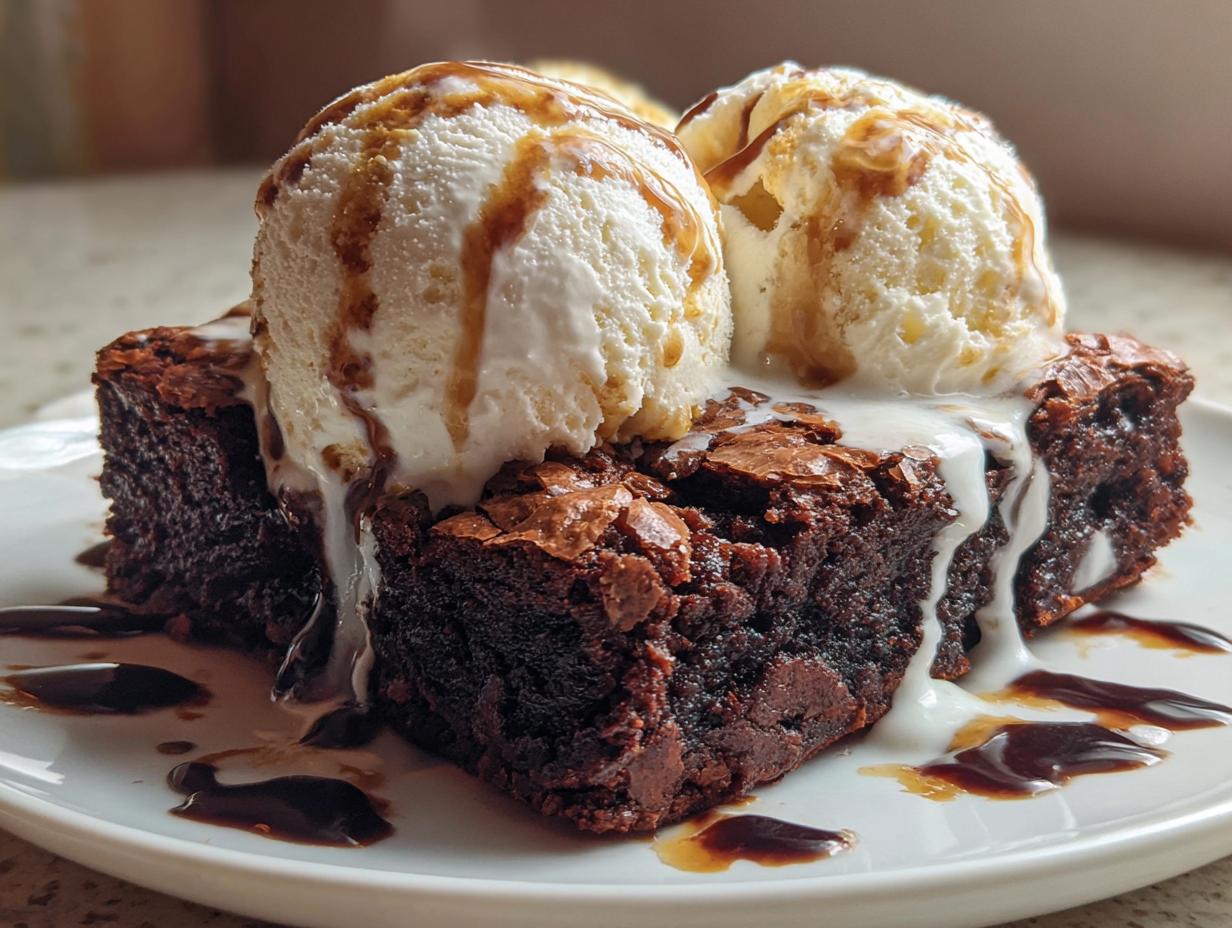 Pumpkin Brownie Sundaes