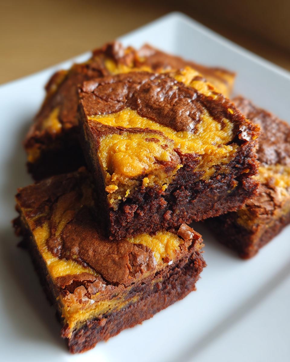 20-Minute Pumpkin Brownies Boxed Mix Swirl - Heavenly Fall Treat 6 Pumpkin Brownies boxed mix swirl - detail 1
