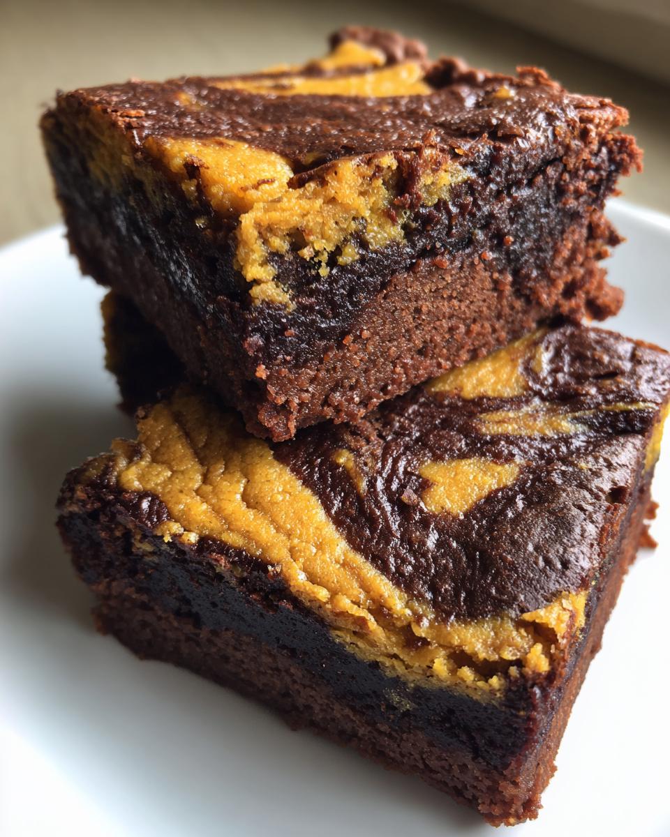 20-Minute Pumpkin Brownies Boxed Mix Swirl - Heavenly Fall Treat 8 Pumpkin Brownies boxed mix swirl - detail 3