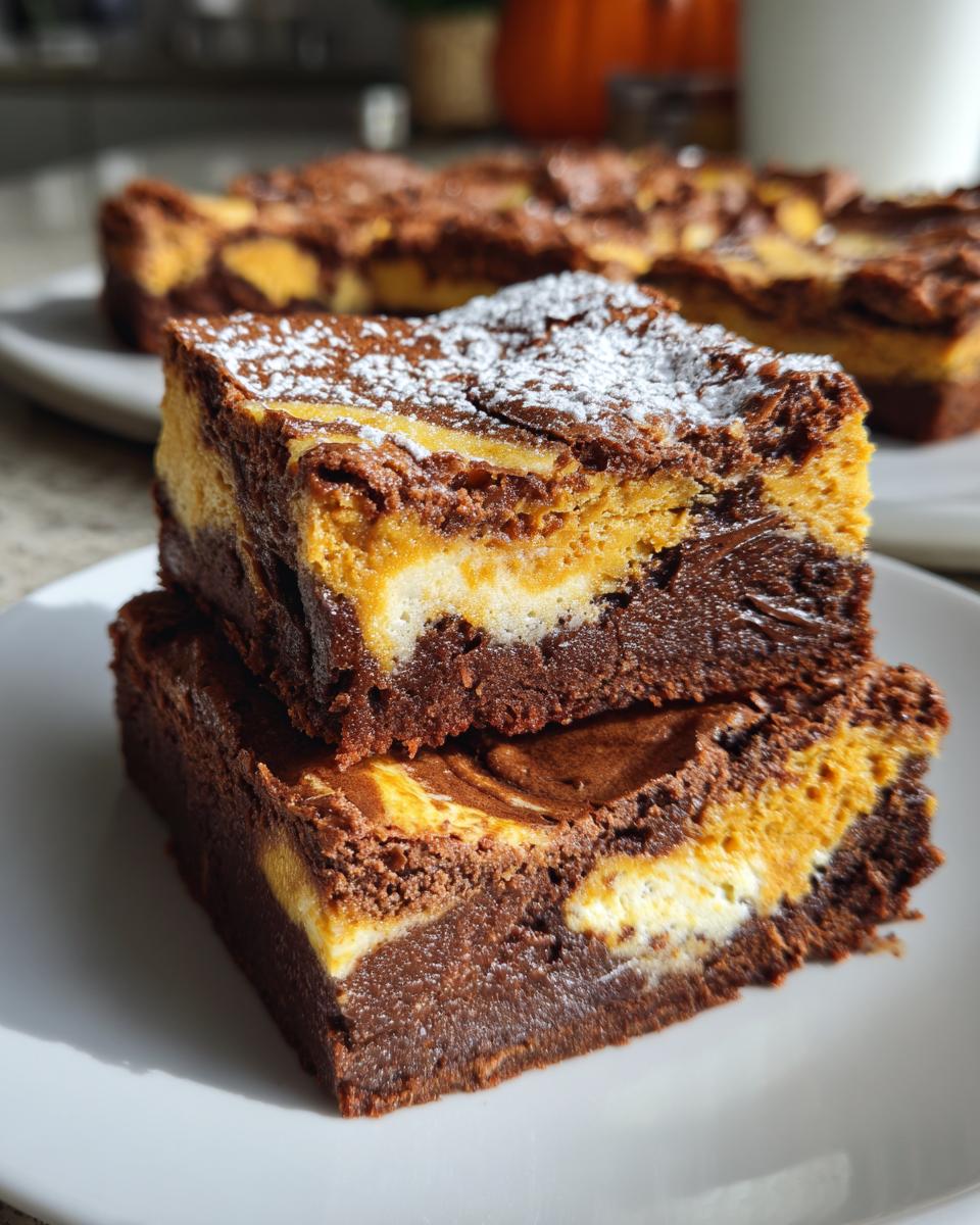 Delicious Pumpkin Cheesecake Swirl Brownies Recipe With 1 Secret Twist 5 Pumpkin Cheesecake Swirl Brownies - detail 2