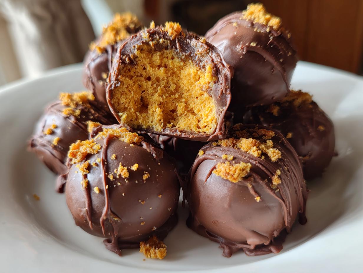 Pumpkin Cheesecake Truffles